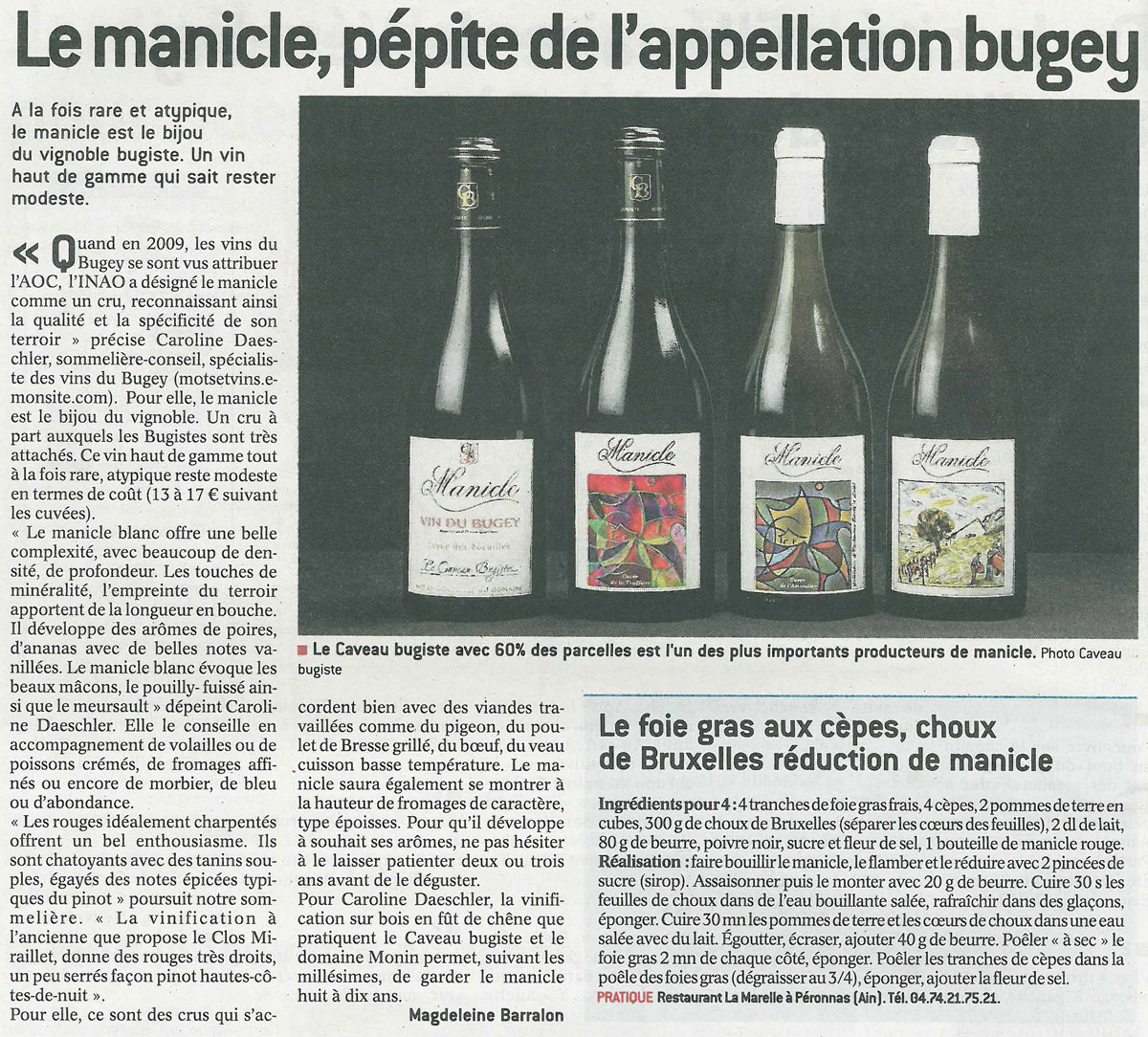 Le Manicle, pépite de l'Appellation Bugey