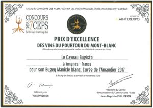 Prix d excellence au Concours des 7 Ceps