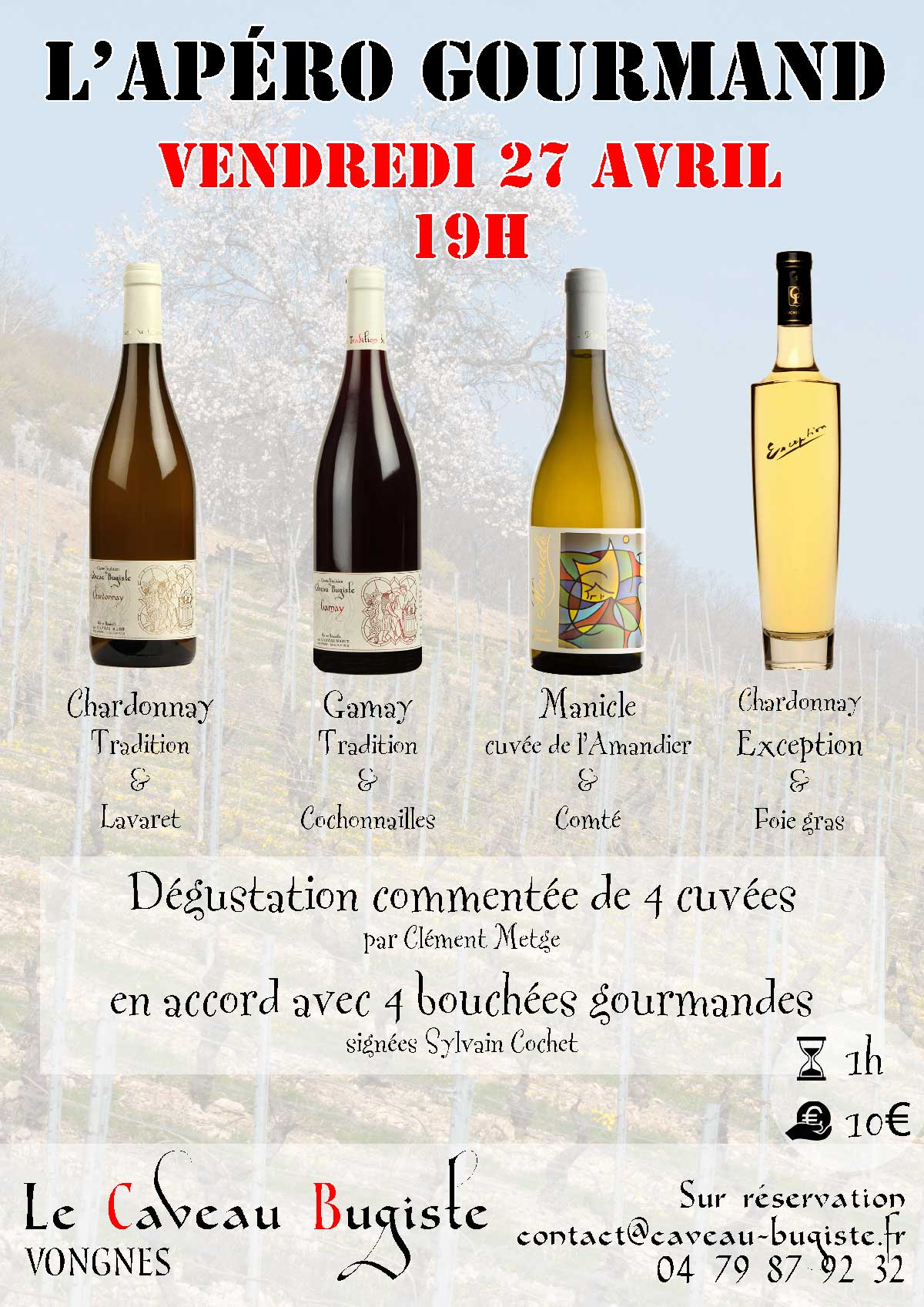 Apéro gourmand le 28 avril