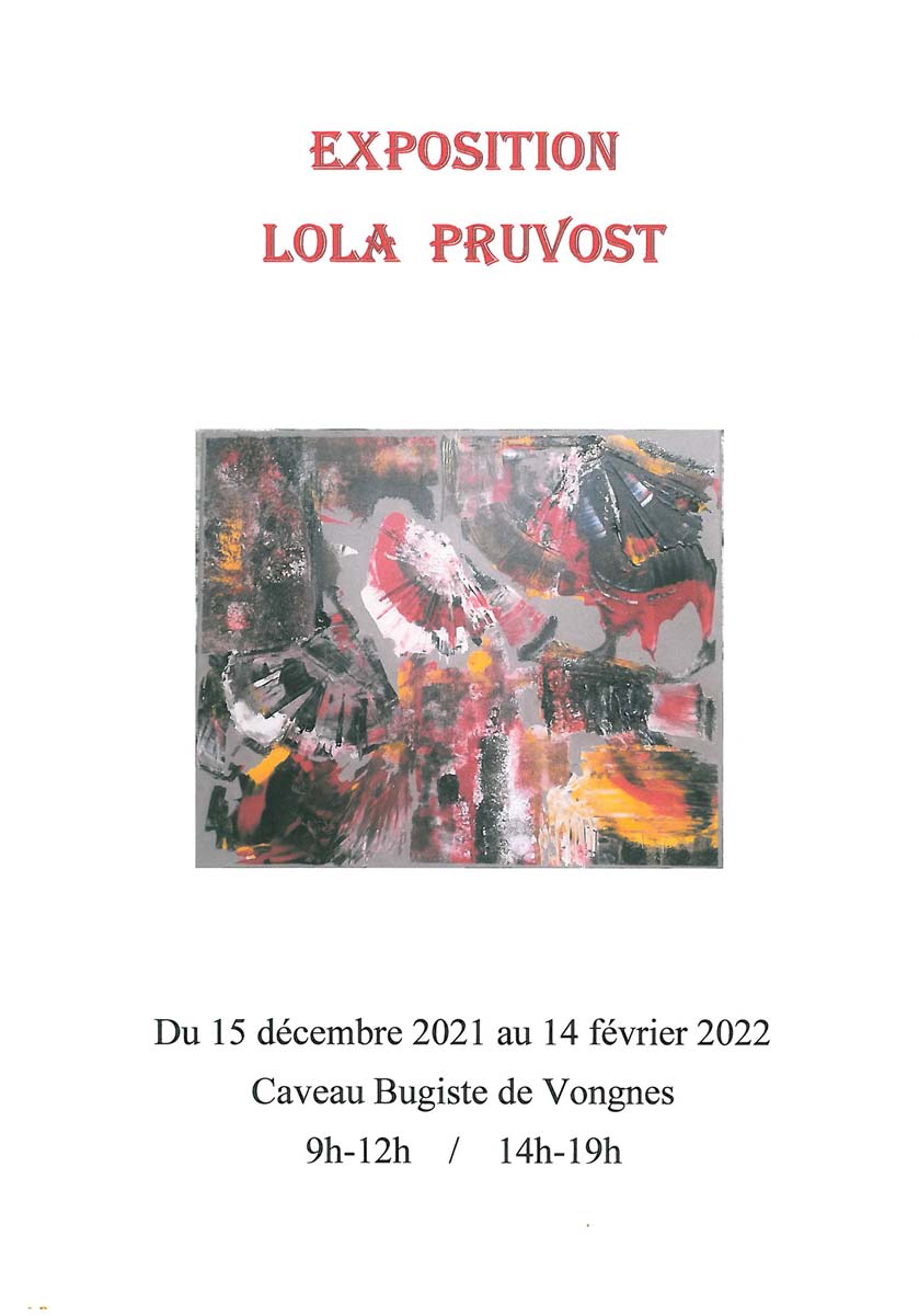Exposition de Lola Pruvost au Caveau Bugiste