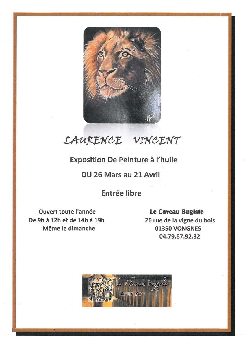 Exposition de peintures à l'huile de Laurence Vincent