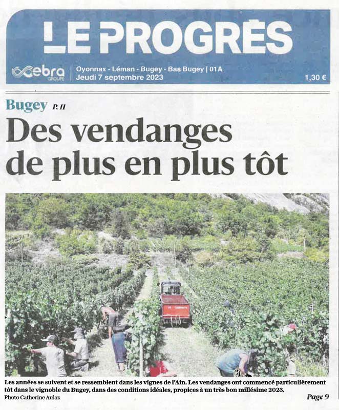 Des vendanges de plus en plus tôt