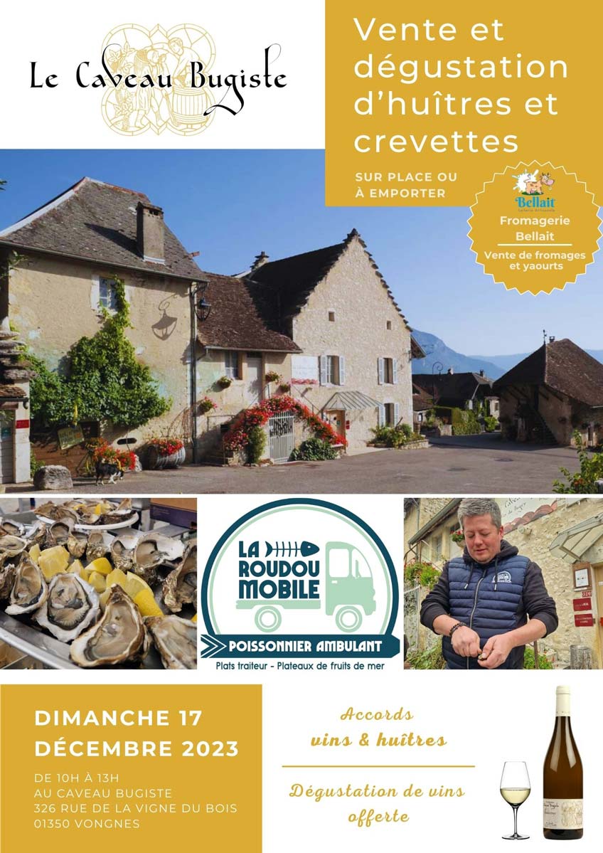 Vente et dégustation d'huîtres et crevettes