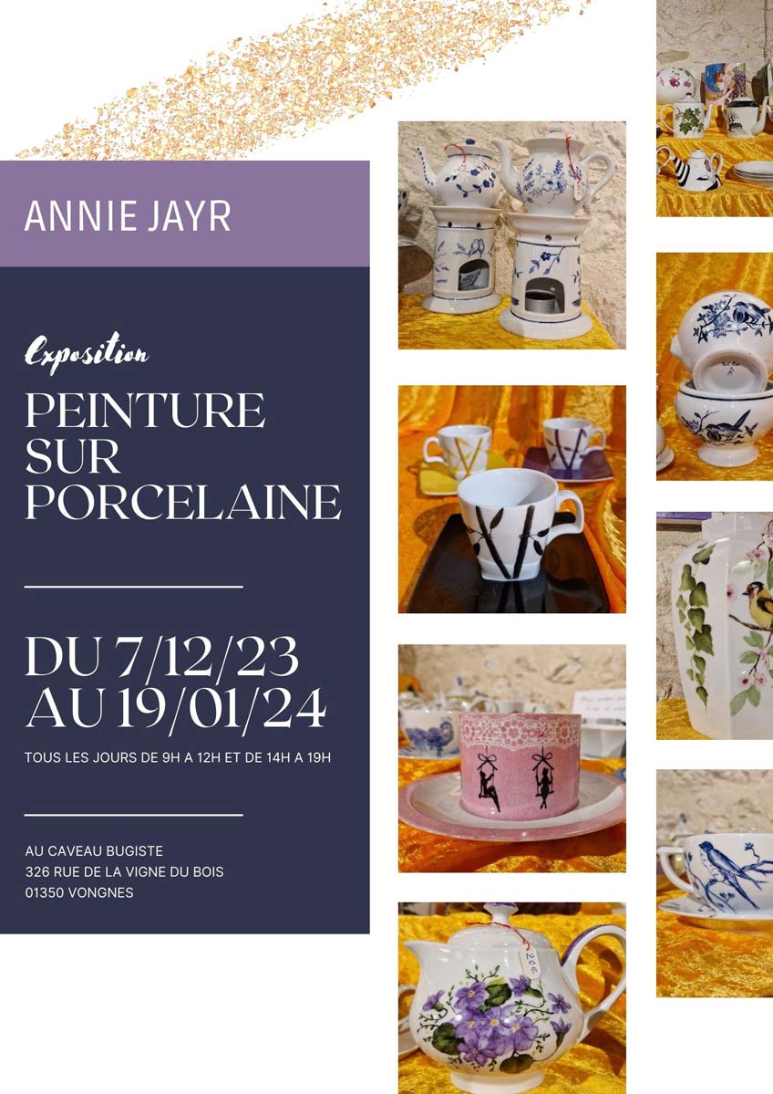 Peinture sur porcelaine d'Annie Jayr