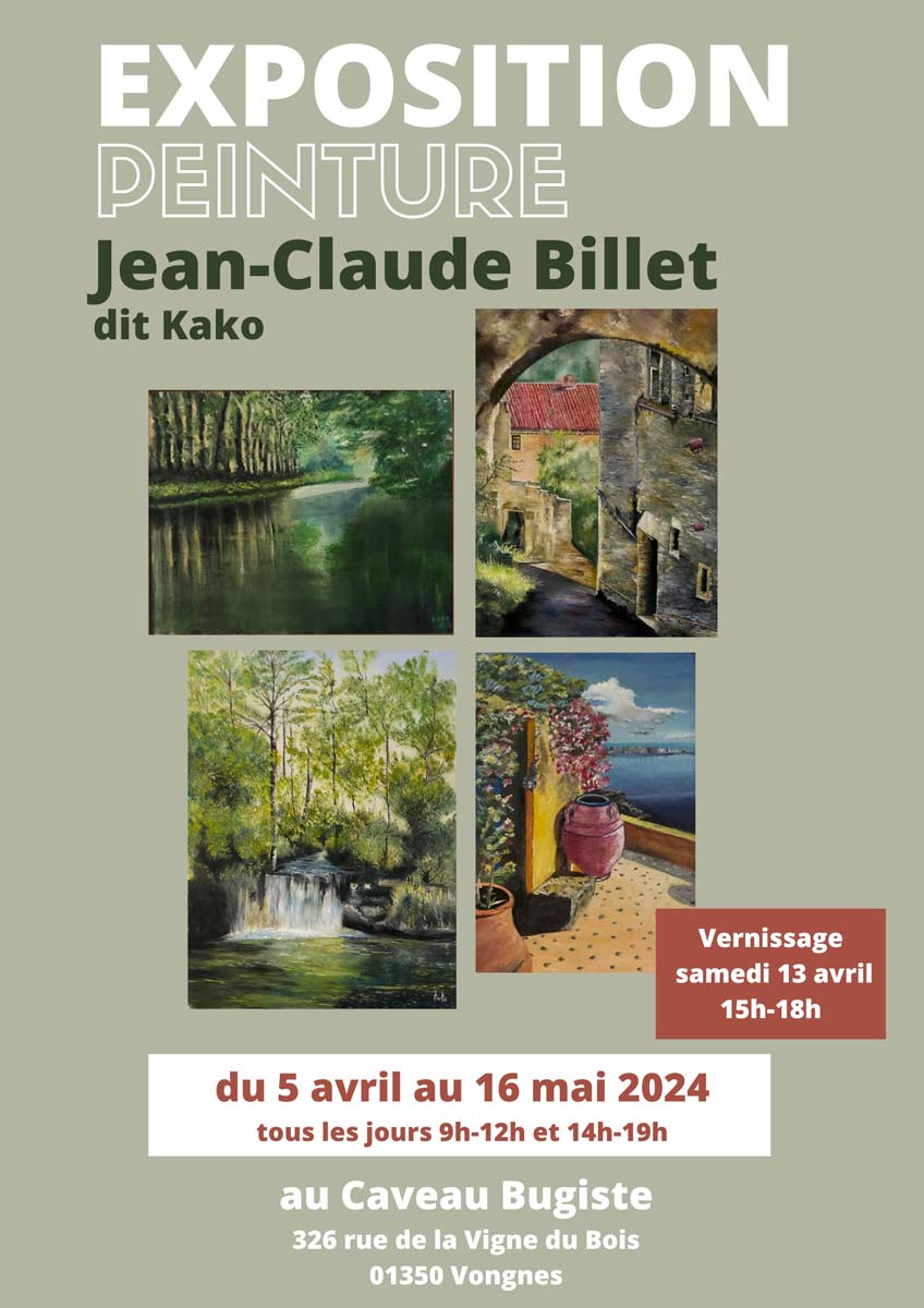 Exposition de peinture de Jean-Claude Billet