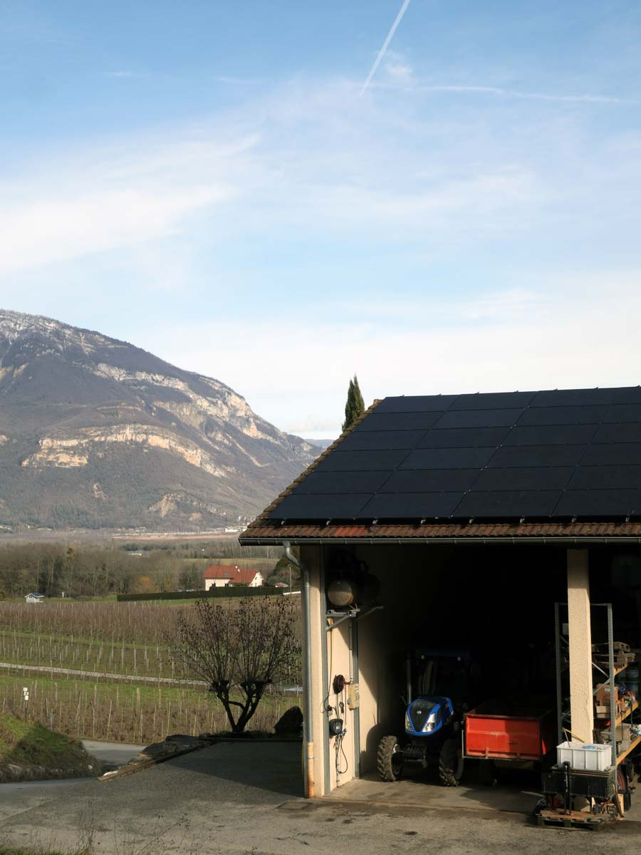 panneaux solaires au Caveau Bugiste