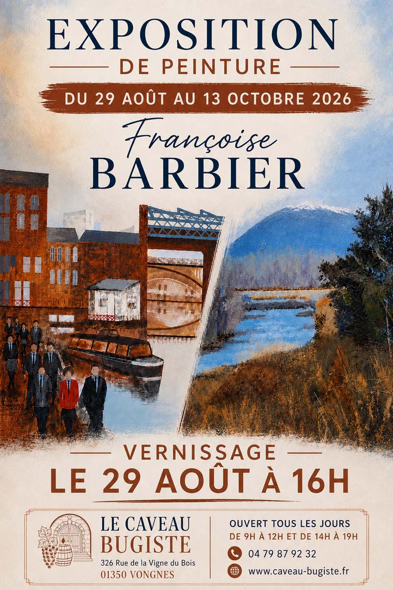Exposition Françoise Barbier au Caveau Bugiste