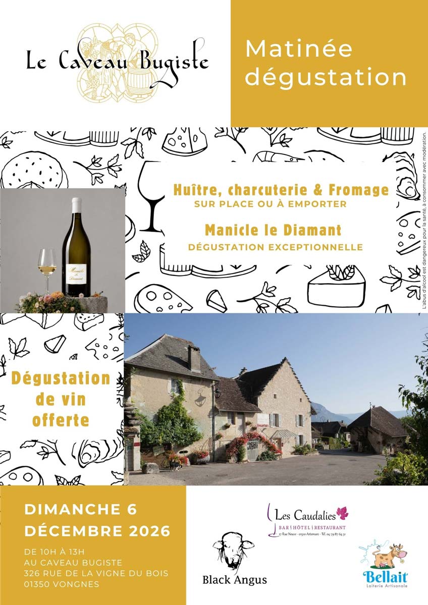 Journée dégustation huître charcuterie fromage et Vin du Bugey